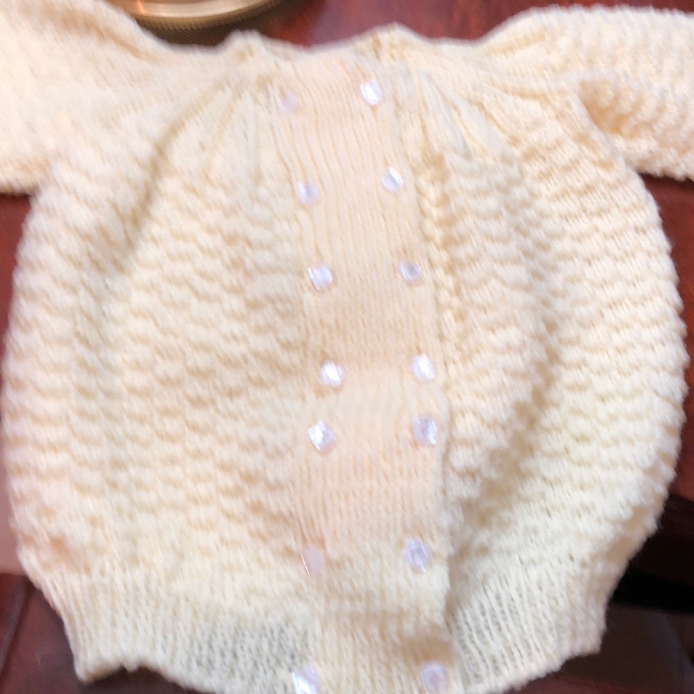 Yellow Knit Double Button Sweater